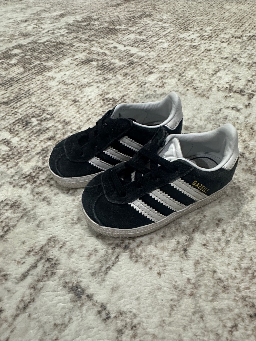 adidas Kids Black and White Suede Sneakers - 5k